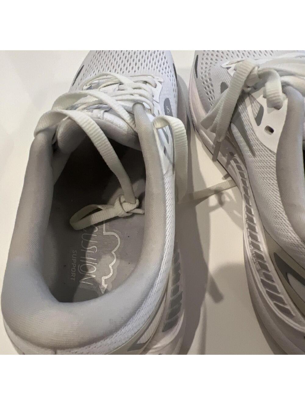 Women's Brooks Adrenaline GTS 23, White/Oyster/Silver, 9.5 B Medium US - Picture 5 of 8